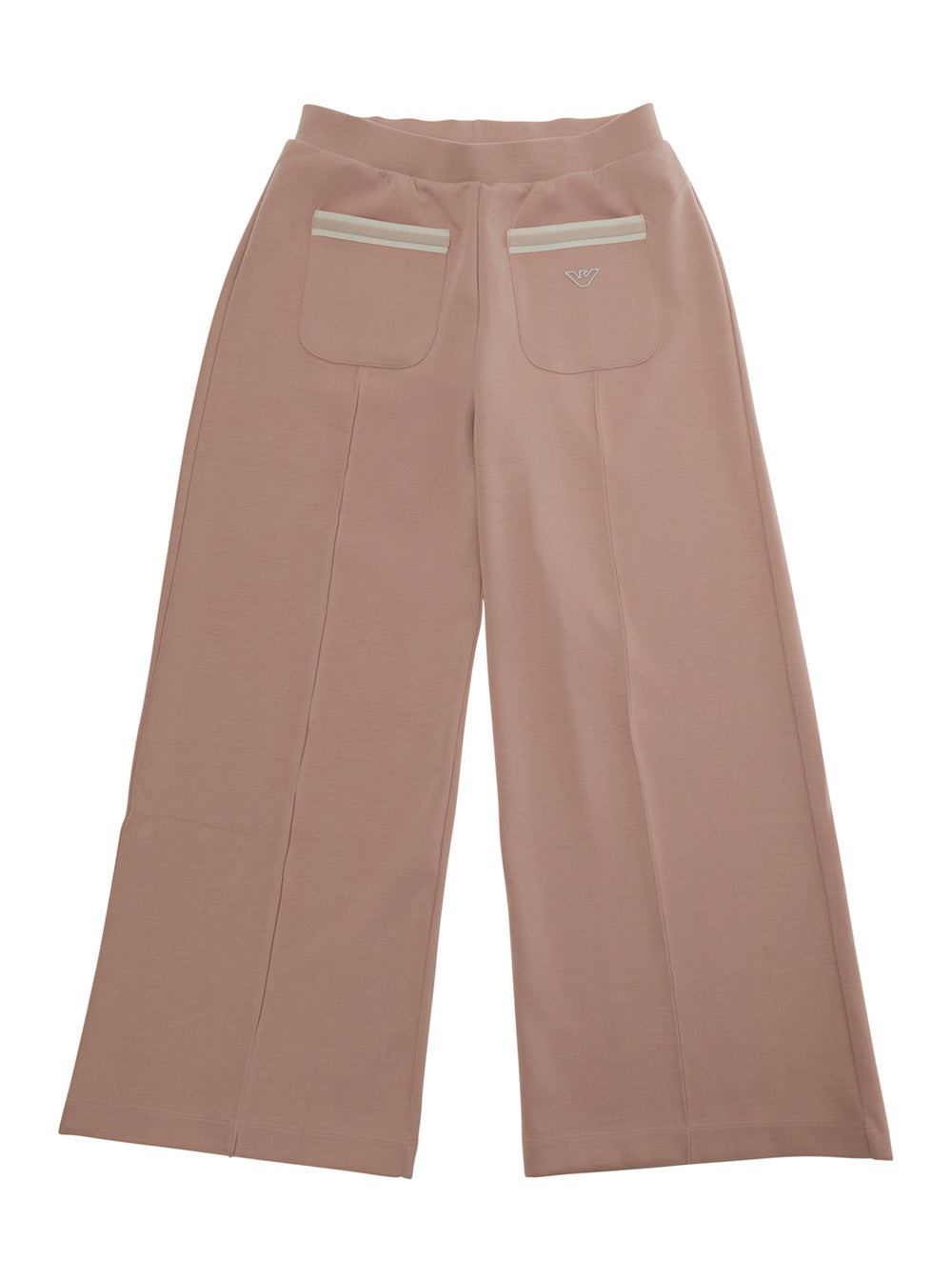 Pink Pants EG000641AF16133U4133 with logo detail and side pockets in Modal Polyester Blend for Women Elastane Trousers