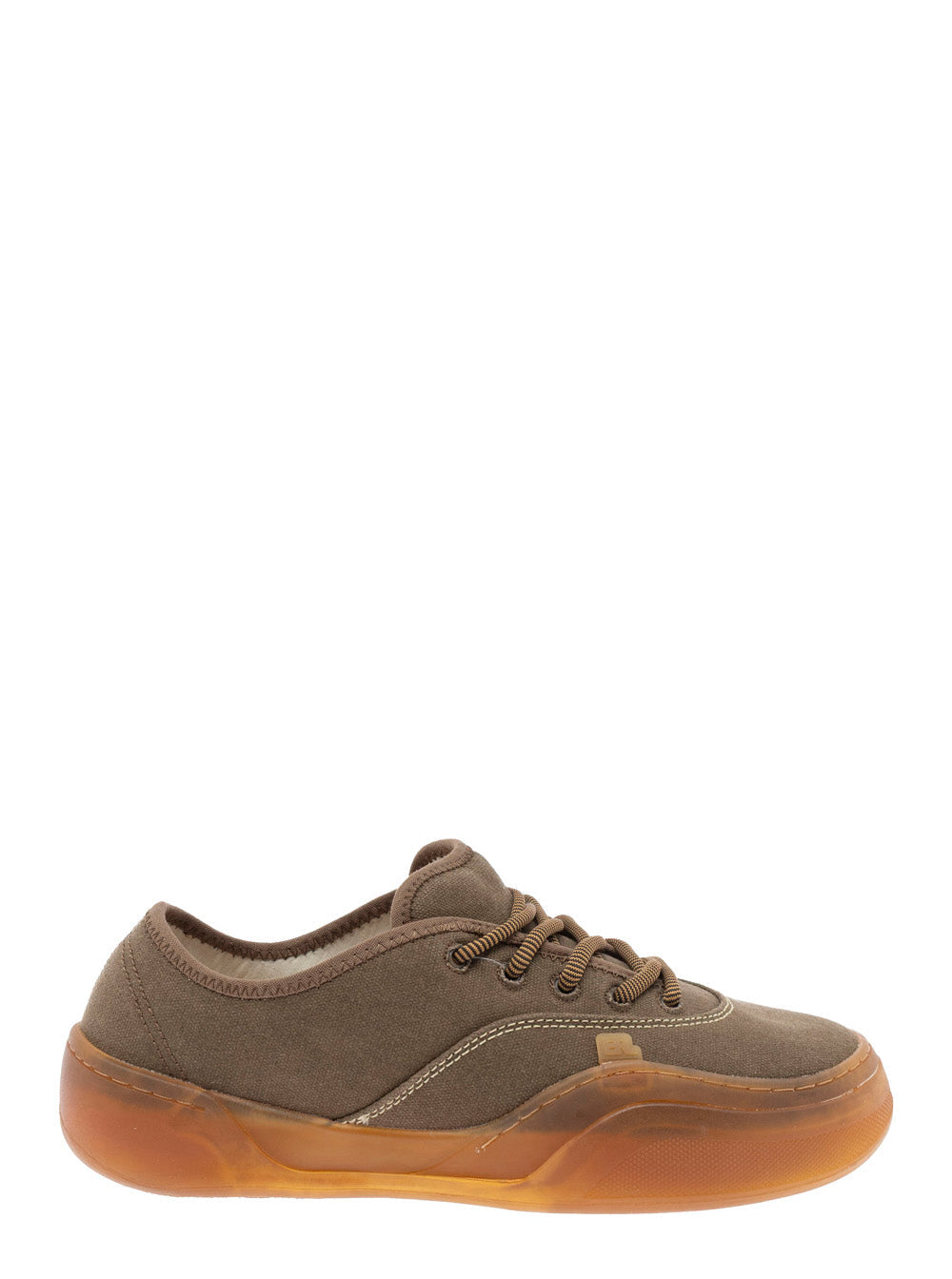 Sneaker Low Skate Top with Contrast Sole in Brown for Men Cotton