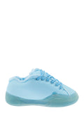 Sneaker Vamp Skate Low Top with Contrast Sole in Fabric and Blue Suede for Men Light Polyester