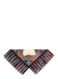 Silk FRINGED Multicolor Scarf with Fringes for Women Scarfs And Foulards