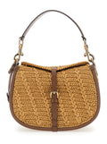 Pony Medium Beige Shoulder Bag With Adjustable And Removable Strap Viscose Woman