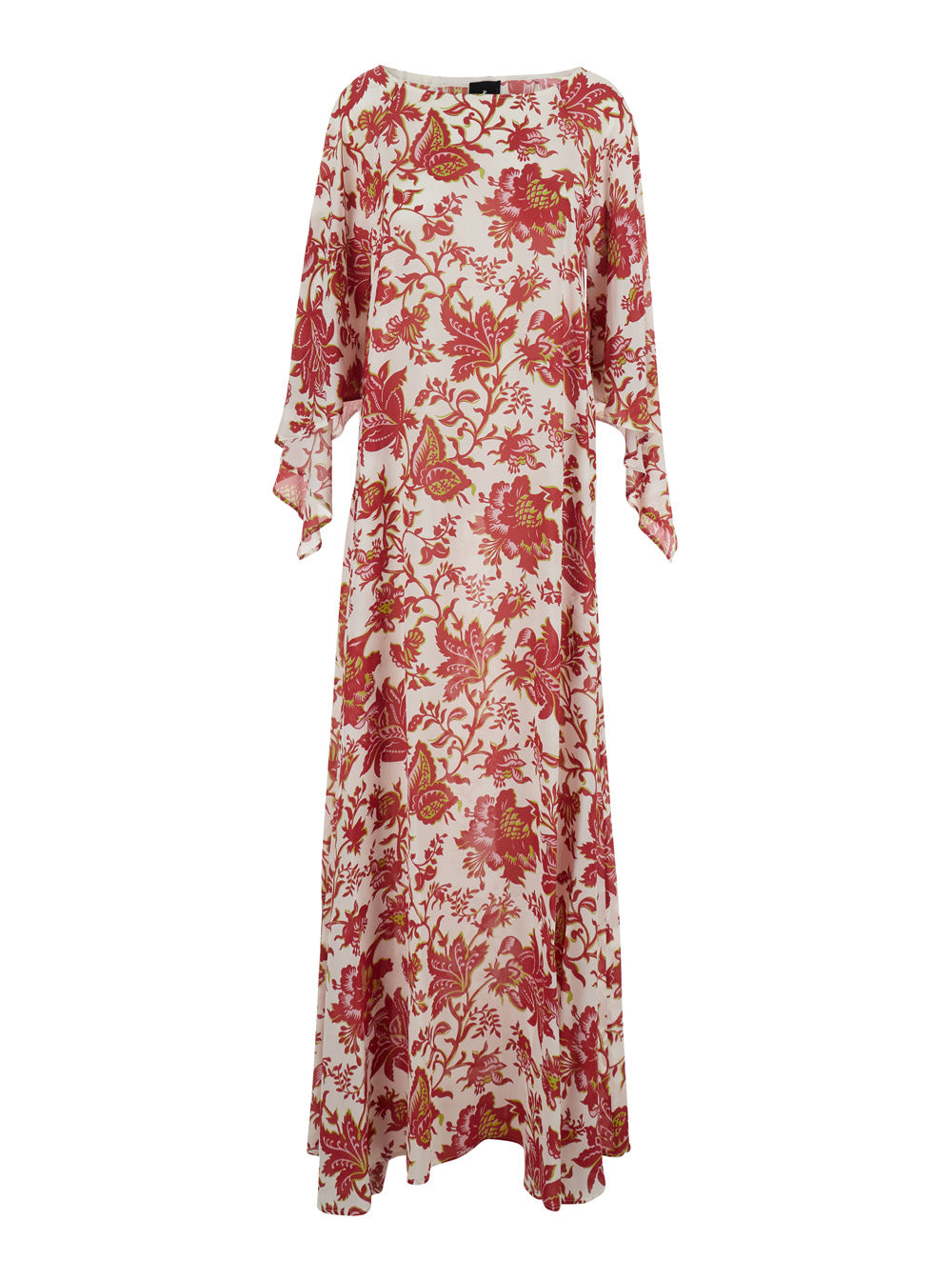Dress LONG SLEEVES MAXI Multicolor with and V-Neck in Viscose for Women