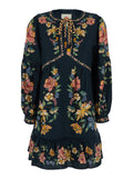 Short Dress Farm Rio With Knot Closure And All-Over Floral Print Multicolor Fabric For Women