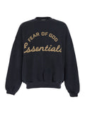 Training 90S Black Sweatshirt with Printed Logo on the Front in Cotton Man Sweatshirts