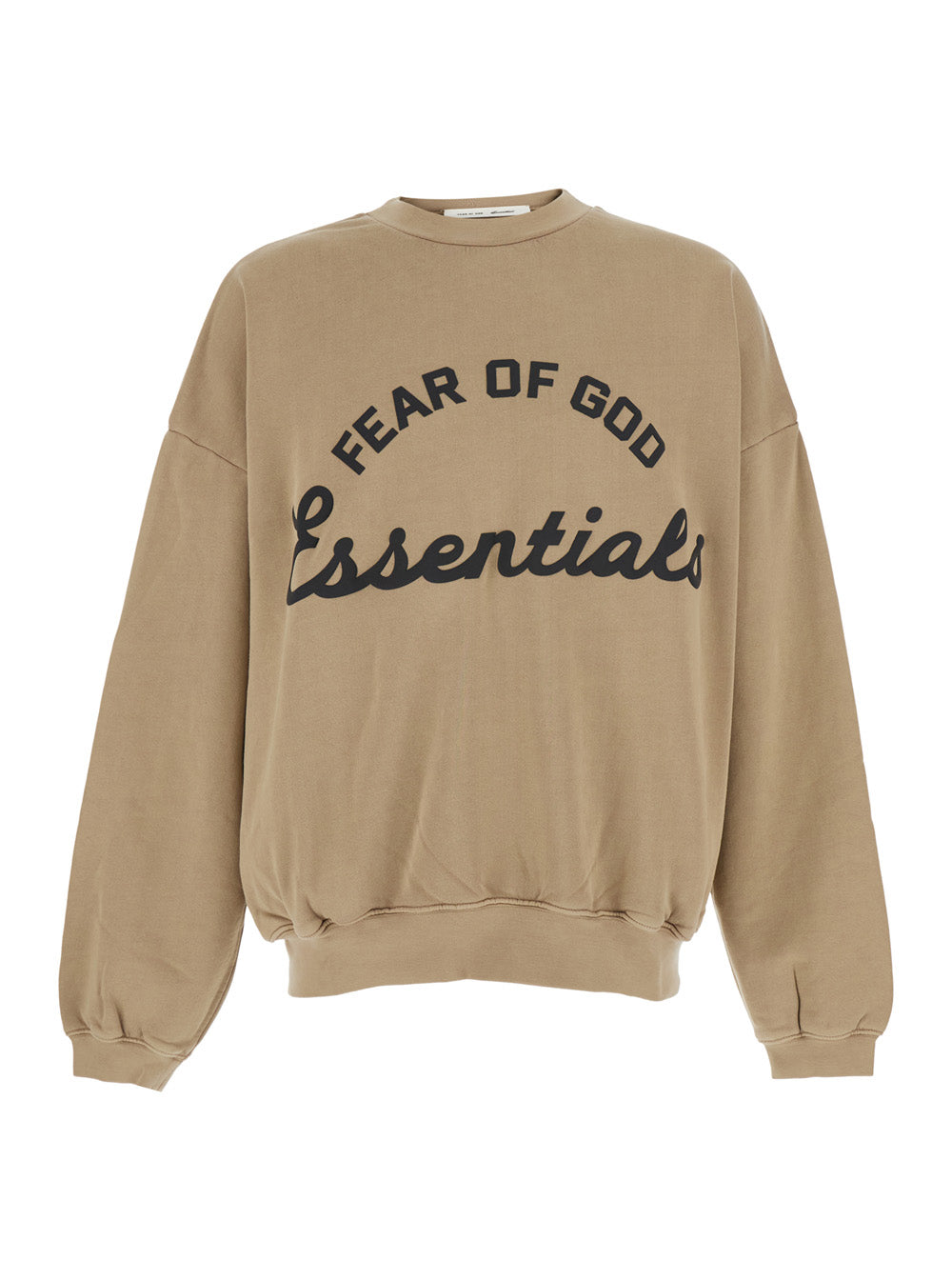 Sweatshirt Training 90s Crewneck Sweatwshirt Essentials Beige With Round Neck And Long Sleeves In Cotton For Men Sweatshirts