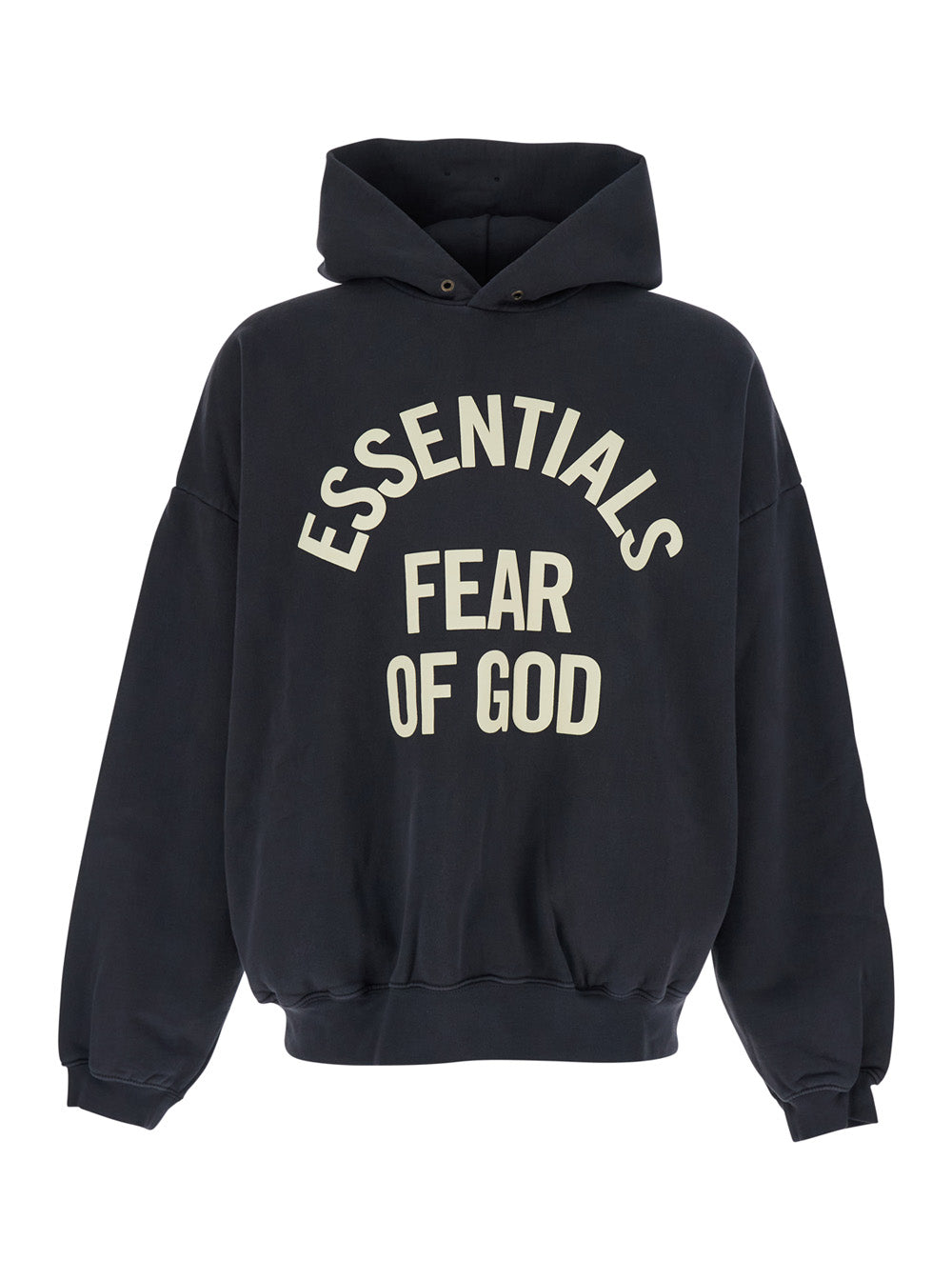 Hoodie Campus 90s Essentials - Black With Kangaroo Pocket And Long Sleeves In Cotton Men Sweatshirts