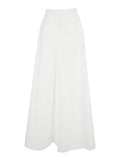 Five-Pocket Wide Pants in Popeline White Trousers