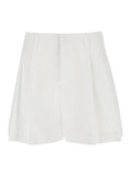 COTTON POPELINE SHORT White - Elegant Women Elastane And Bermuda