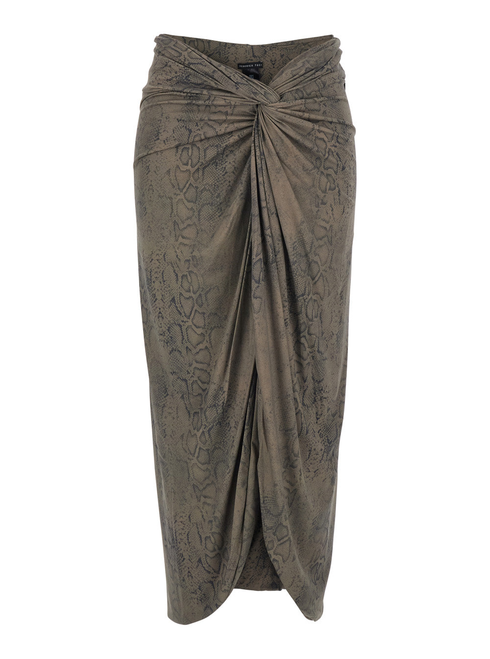 Green SKIRT with Elegant Design in Polyamide Women Elastane