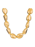 LACE STONE Necklace in Gold Metal with Natural Stones Metallic Necklaces