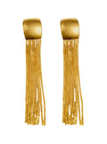 Earrings Julie Long In Gold Metal Metallic