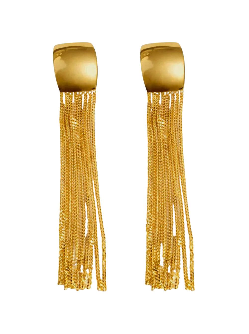 Earrings Julie Long In Gold Metal Metallic