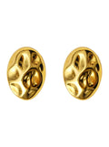 Earring Rock Earrings With Elegant Design And Gold Metal Details - Women Metallic