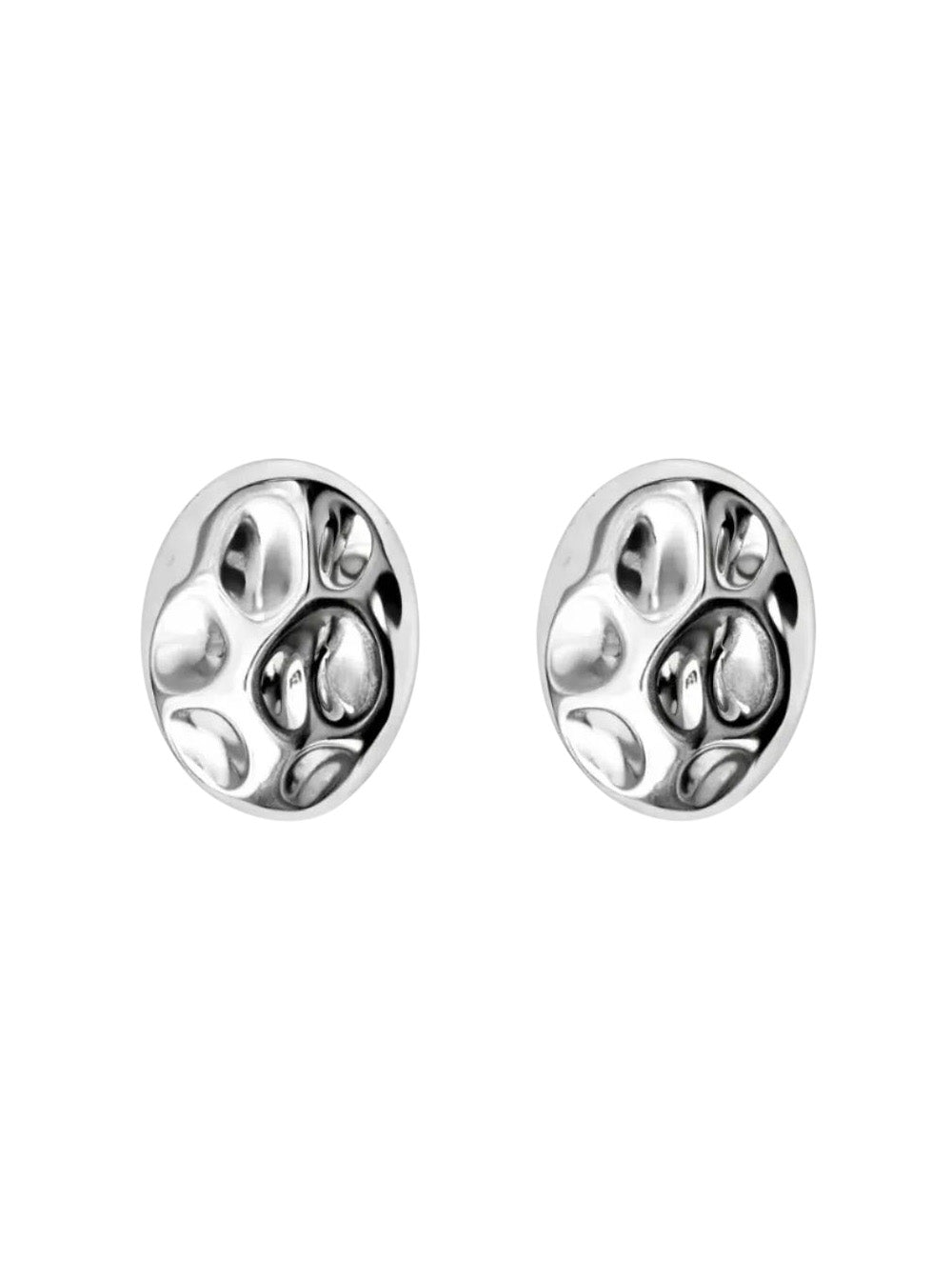 Earring Rock Earrings With Plated Metal Details Metallic