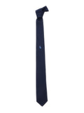 Blue TIe with Logo on the Front in Silk Man Blu Papillon And Ties