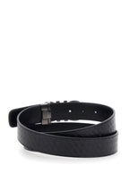 Black Reversible Belt With Gancini Buckle Leather For Men