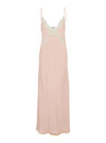 Long Chic Dress With Pink Lace Viscose For Women