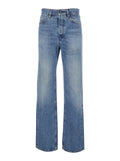 Jeans The Stack with Five-Pocket Design and Distressed Effect in Blue Denim for Women Blu Cotton
