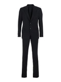 Black Single-breasted Suit with Notched Revers in Wool Man Virgin Suits