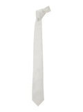 White Silk Tie with Tone-on-Tone All-Over Logo for Men Papillon And Ties