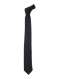 Black Tie with Tone-on-Tone All-Over Logo in Silk Man Papillon And Ties