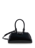 Black Antigona East West Mini Handbag with Adjustable and Removable Shoulder Strap Logo Lettering on the Front in Leather for Women Calf Hand Bags