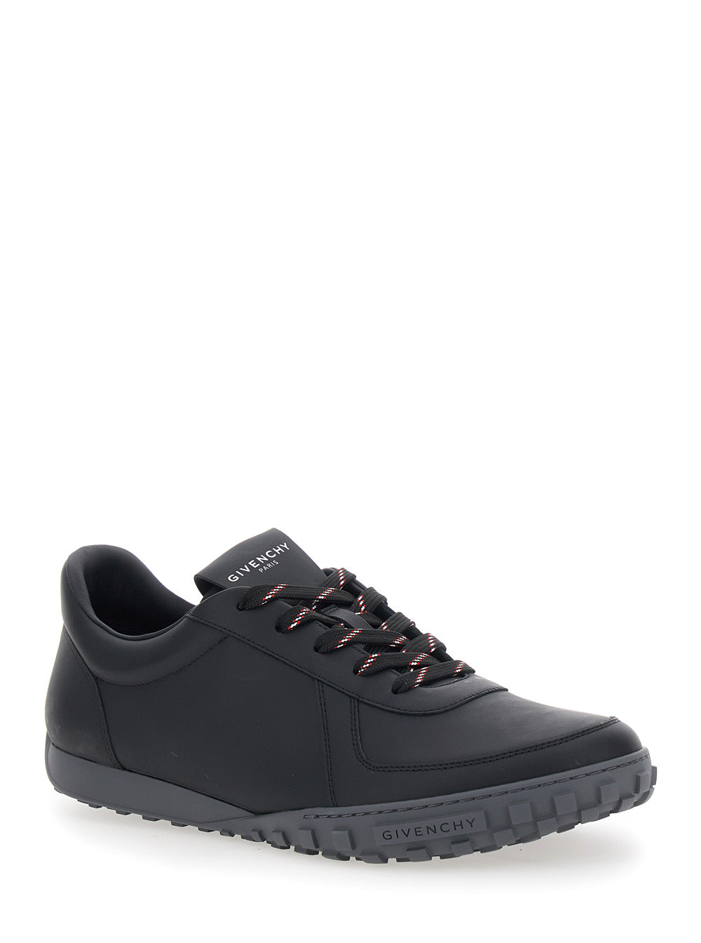 Glide Black Low Top Sneakers With Logo Lettering On The Tongue And Heel Leather For Men - IT 45