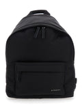 Black Backpack with Adjustable Straps and Logo on the Front in Tech Fabric for Men Polyamide Backpacks Belt Bags