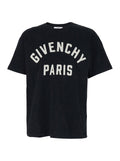 Black T-Shirt with Maxi Logo Lettering on the Front in Cotton for Men Tshirts And Polo Shirts