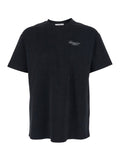 Black T-Shirt with Logo on the Front and Back In Cotton for Men Tshirts Polo Shirts