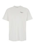 White T-Shirt with Logo on Front and Back in Cotton for Men Tshirts Polo Shirts