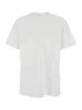White Crew Neck T-Shirt with Tone-on-Tone Logo Patch on the Front in Cotton for Men Tshirts And Polo Shirts