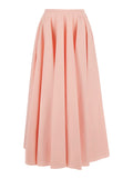 Pink Circular Skirt With A-Line Cut And High Waist Cotton For Women