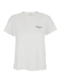 White T-Shirt with Logo on Front and Back for Women Cotton Tshirts Polo Shirts