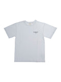 Crew Neck T-Shirt with Front Logo in White Cotton for Kids Tshirts And Polo Shirts