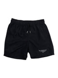 Black SURFER Shorts with Elastic Waist in Polyester for Kids And Bermuda
