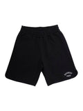 Black Bermuda Shorts With Elastic Waist And Logo On Front Cotton Boy