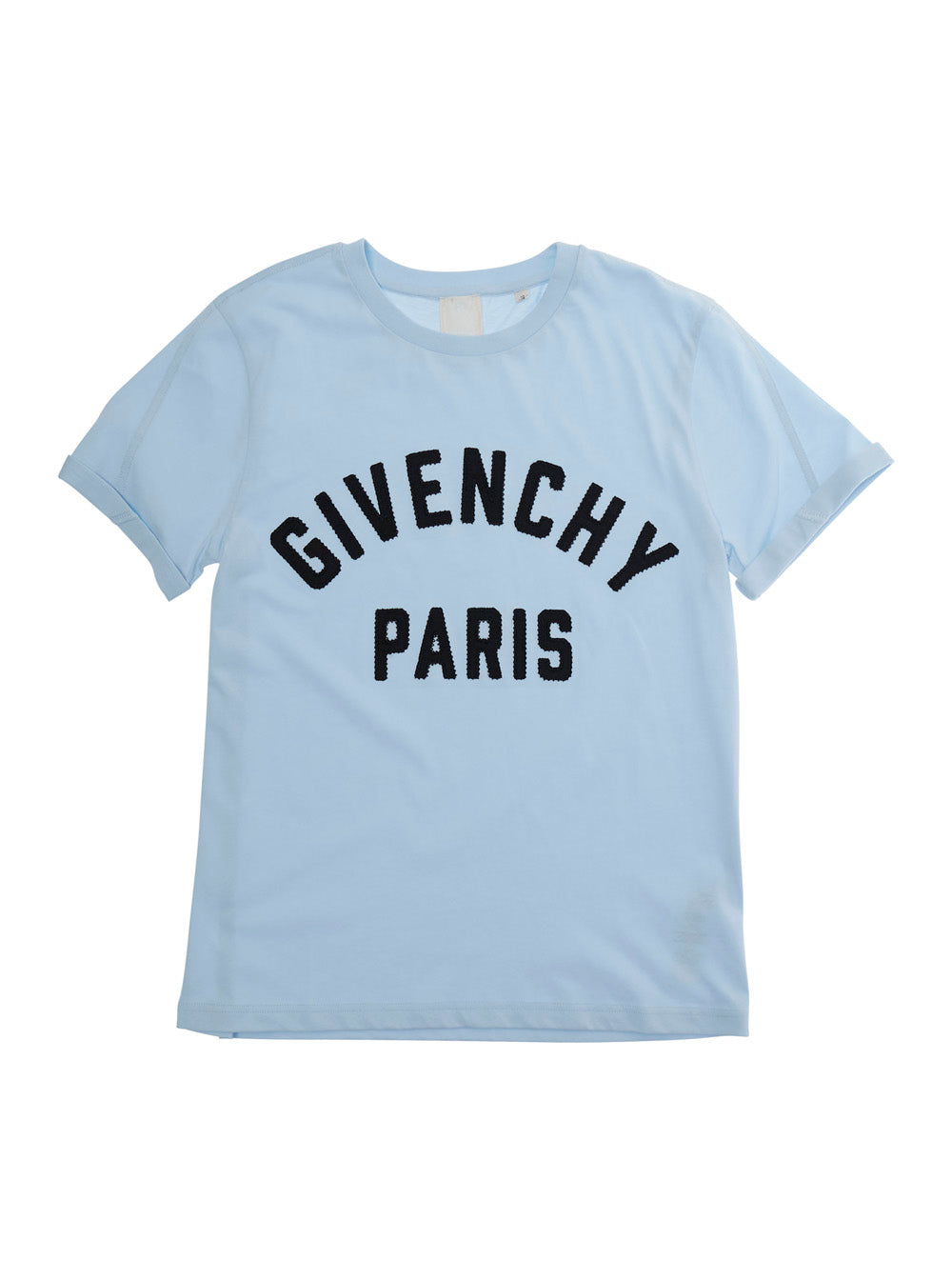 Blue T-shirt with logo on the front in Cotton for Kids Light Tshirts And Polo Shirts