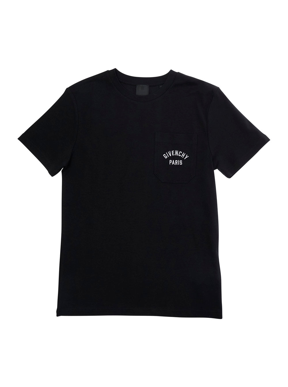 Black T-shirt with logo on the front for Kids Cotton Tshirts And Polo Shirts