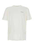 White Cotton Logo Lettering T-shirt for Men Tshirts And Polo Shirts