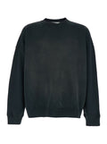 Crewneck Sweatshirt with Logo Lettering on the Front and Bleached Effect in Gray for Men Grey Cotton Sweatshirts