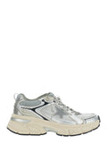 Lightstar Low Top Sneakers with Star Patch on the Side and Logo Tongue in Gray Leather Fabric for Women Grey