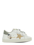 Baby School Set Nappa Upper With Print And Signature Star Hell - White Sneakers Leather Child Ovine Cow