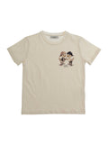 Crew Neck T-Shirt GOLDEN GOOSE KIDS with Front Print in White Cotton for Tshirts And Polo Shirts