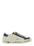 White Sneakers With Nubuck And Suede Upper, Laminated Star On Heel In Leather Women Cow