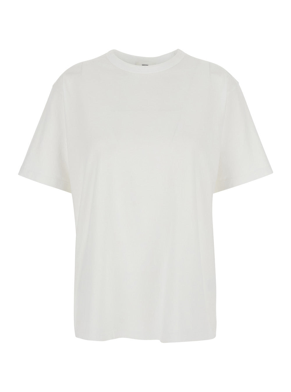 White T-Shirt with Round Neck and Short Sleeves for Women Tshirts Polo Shirts