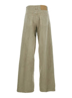 Khaki Green Jeans With Belt Loops And Logo Patch On The Back Womens Denim - 29