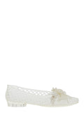 Ballet Shoes Muse White With Jelly Upper And Rubber Sole Women Ballerinas