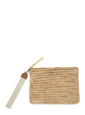 Handbag Dayani With Crochet Work In Natural Raffia Women Beige Hand Bags