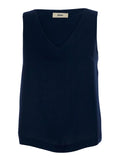 CADY TOP Blue with V-Neck and Short Sleeves in Polyester for Women Blu Tops